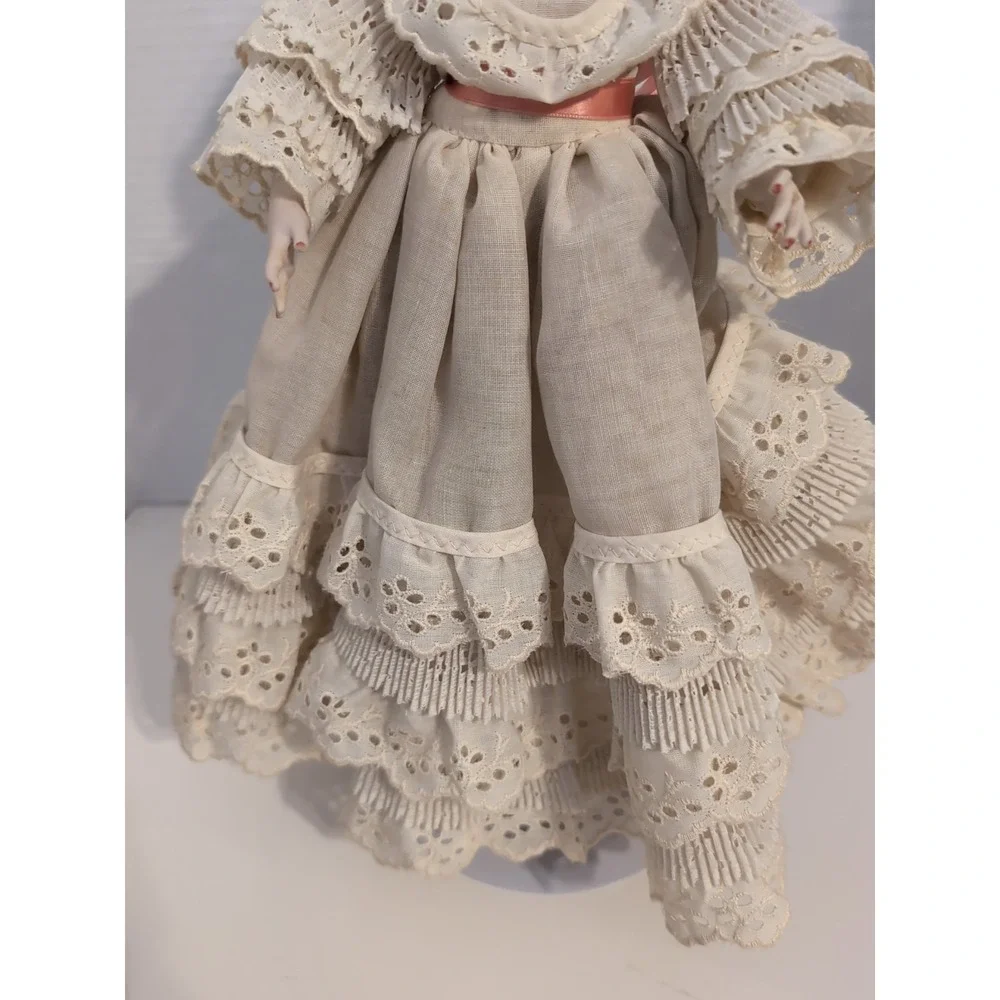 Vintage Porcelain Doll With‎ Stand